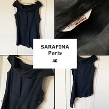 Robe courte en lin noir