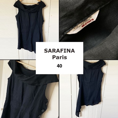 Robe courte lin noir - robe, en