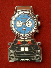 PIN'S VOITURE COBRA - MONTRE - FOND COULEUR ARGENT - NUMEROTE 9/15