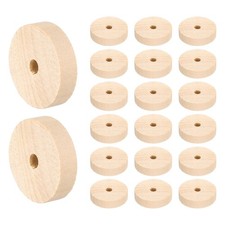 Roues En Bois 1-1/2" dia 3/8" épaisseur 1/4" trou 24pcs
