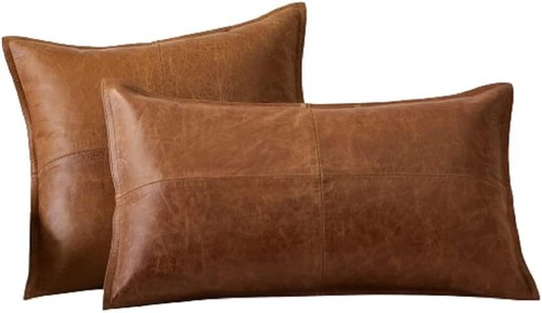 Housses coussin cuir - coussin, en