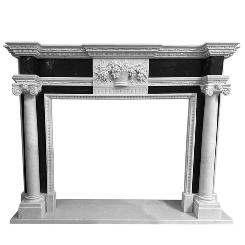 Cheminée sculptée marbre - sculptée,
