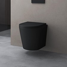 WC Suspendu Noir Mat Cuvette