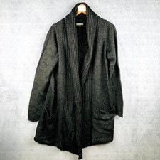 In Extenso Cardigan Femme L Marron Beige Long Ouvert Poches Maille Douce