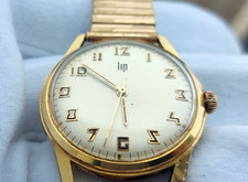 Belle Montre Lip Mécanique R016 Vintage Plaqué Or Art Déco