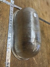 N. 3 VERRE Uniquement  Ancienne Lampe Hublot Bloc Deco Loft Atelier