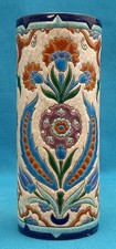 XIX° VASE ROULEAU  ÉMAUX DE