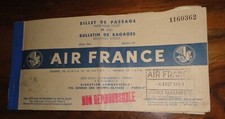Ancien Billet Air France Ticket Aviation Bordeaux Casablanca 1951