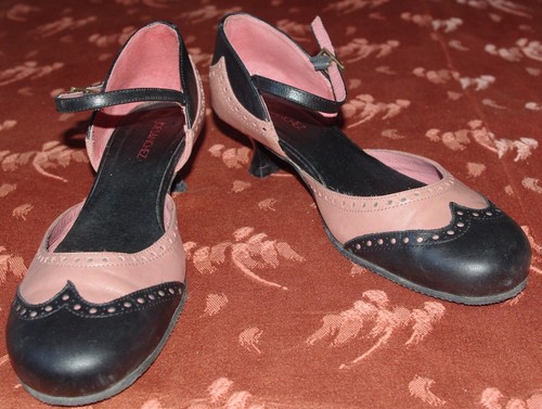 Escarpins cuir bicolore rose - escarpins,