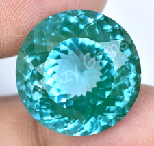 Saphir Teal Naturel Parfait 31,95 Ct Rond CERTIFIÉ Rare Pierre Précieuse Loose
