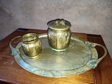 Plateau et deux pots en BRONZE