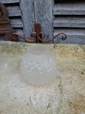 PETIT VASE BOULE ART DECO EN VERRE MOULE DEPOLI