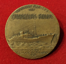 Compagnie Maritime des Chargeurs Réunis Paquebot Bernard Médaille bronze 1950