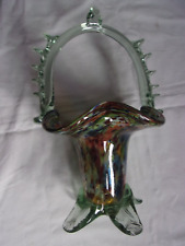vase en verre soufflé multicolore ancien murano