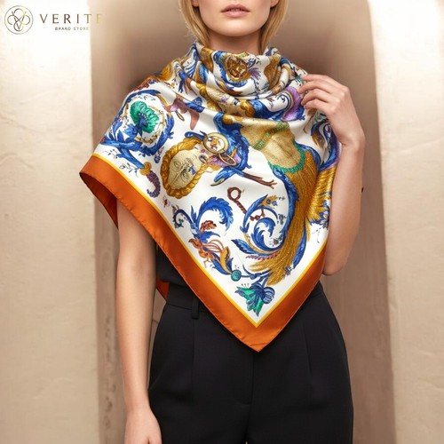 Rare vintage foulard soie - vintage, en