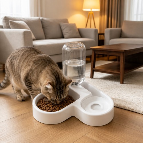 Gamelle chat chien double - chat,
