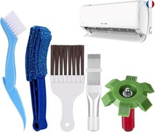 5 Pièces Brosse de Nettoyage pour Ailettes de Climatiseur Kit, Peigne à A