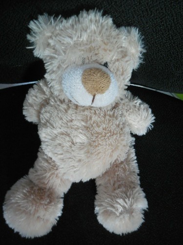 Doudou peluche ours beige - peluche,