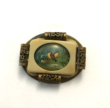 Grande broche Art Déco décor