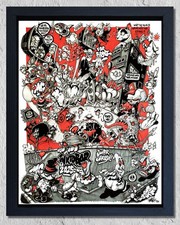 OPOIL Street Art-Graffiti "MADCATZ : INKTOBER 2025" 65 x 50 cm