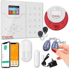 Alarme Maison Connectée Sans Fil 4G | Sécurité Internet GSM | 433 MHz