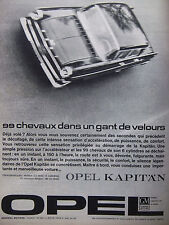PUBLICITÉ DE PRESSE 1962 OPEL KAPITAN 99 CHEVAUX - ADVERTISING