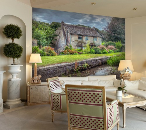 Papier peint maison - 3d,