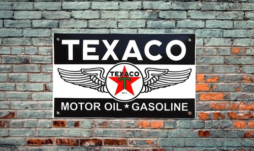 Plaque émaillée texaco wings - plaque,