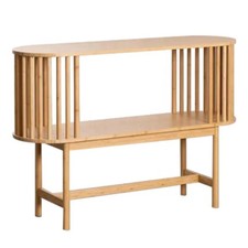 Table console commode console avec 2 étagères bambou SR90