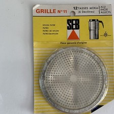 GRILLE FILTRE NYLON N° 11 POUR CAFETIERE SEB 12 TASSES MOKA PIECE D ORIGINE