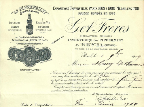 Lettre 1909 revel hte - 1909, (hte