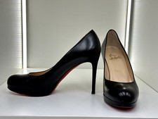 765€ Louboutin Bianca 100mm 37 Kidskin black high heel FOR BEGINNER!