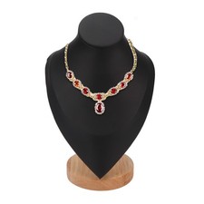 Necklace Display Holder Multipurpose Elegant Wood Jewelry Bust Stand For Home