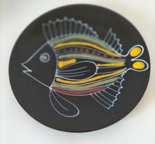 Assiette faïence noire