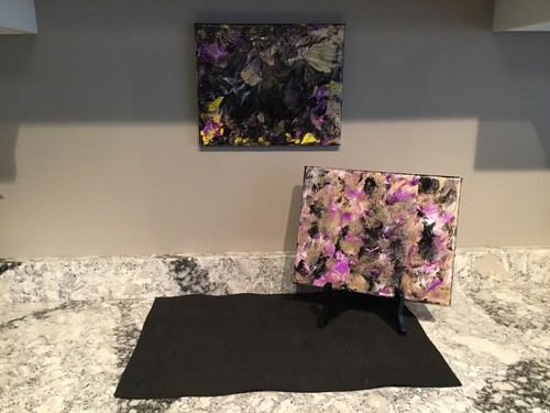 Original abstract acrylic - acrylic, pour