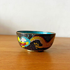 Rare coupe ancienne au dragon en émail cloisonné  de Chine XIX°,  à identifier.