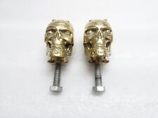 Skull Personnalisé Laiton Old School 2.2cm Hausses Guidon pour Harley Bobber New