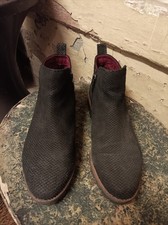 Tamaris – Boots noires effet python à semelles crantées, pointure 38