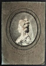 Gravure en couleurs de Mlle