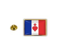 pins pin badge pin's metal epoxy pince papillon drapeau france sacre coeur
