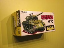SOLIDO 232 CHAR TANK PANZER DESTROYER M10 + BOITE D'ORIGINE + ACCESSOIRES TBE
