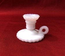 ancien bougeoir / rat de cave miniature opaline PORTIEUX jouet maison poupée 5cm