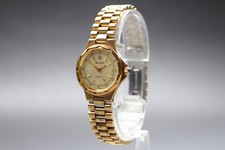 Exc+5 / New Batt* Vintage Bulova 9063-5020 Gold 25mm Quartz Ladies Watch JAPON