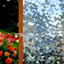 Film décoratif 3D opaque pour fenêtre et porte vitrée et meuble de meubles Cr...