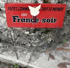 france soir Porte Journal  En Tôle