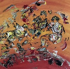 Tableau Rugby sport Rugbymans Peinture Sur Toile Neuf