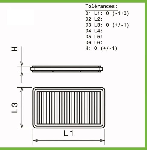 Filtre air green pour honda - a,