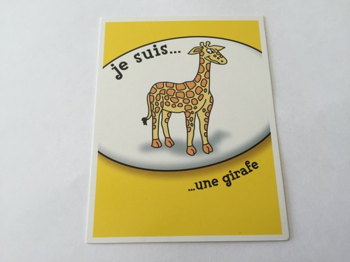 Carte suis une girafe - je,
