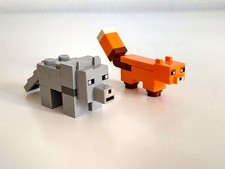 Lego Minecraft wolf + fox