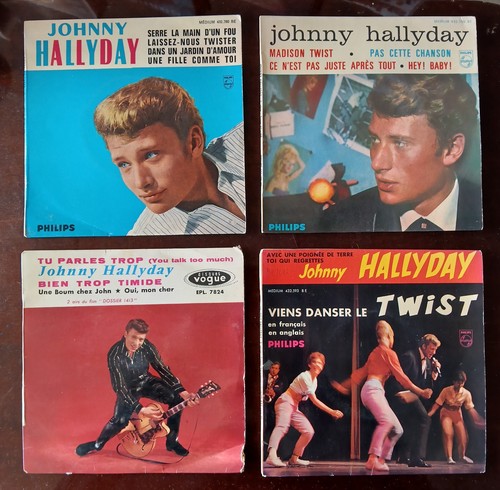 Lot 4x45t johnny - 4x45t, hallyday